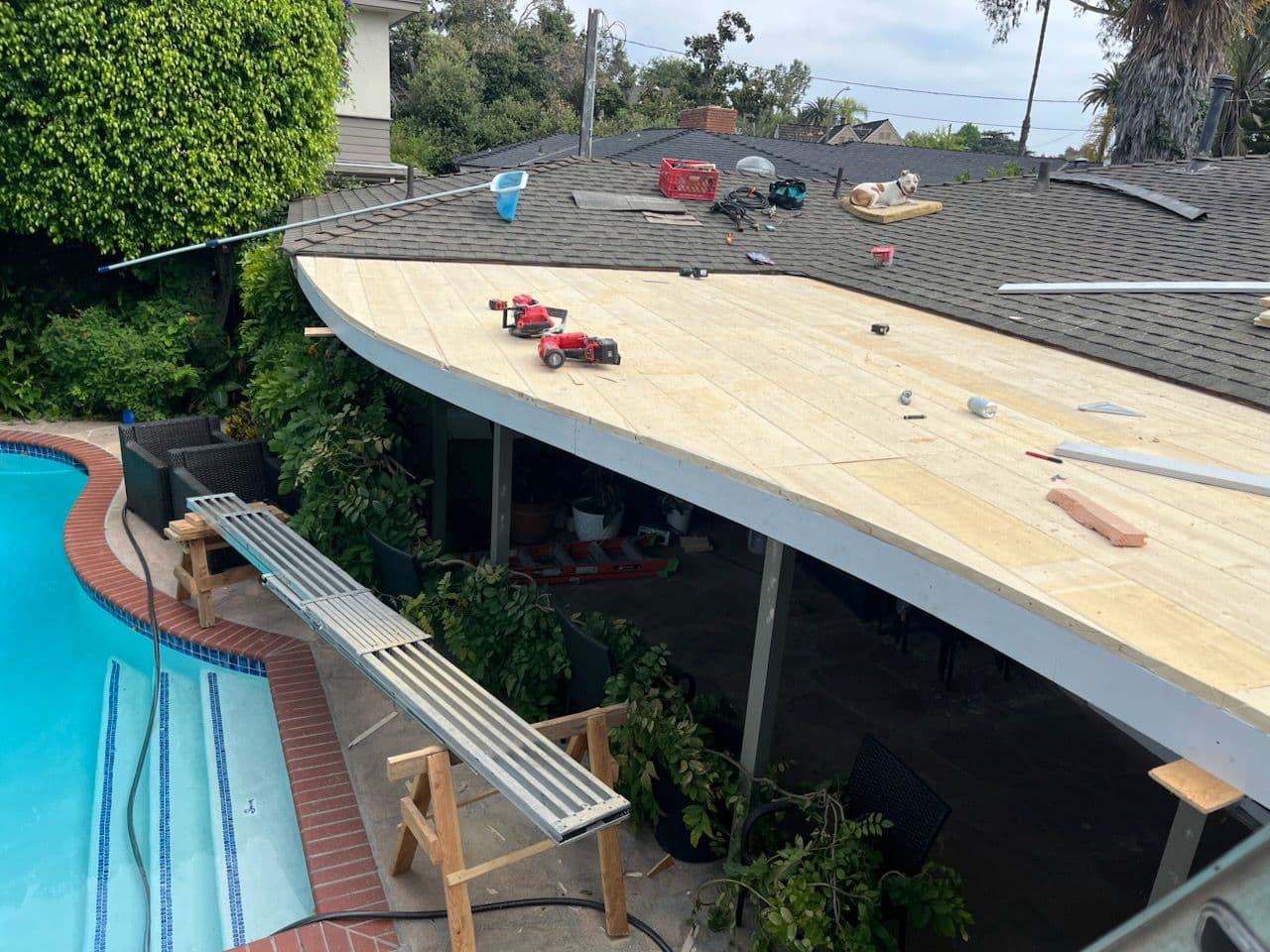 Patio Cover Rebuild with Radial Fascia